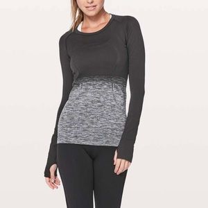 Lululemon ombré swiftly LS size 4 black and white